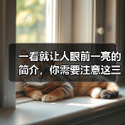 一看就让人眼前一亮的简介，你需要注意这三点！（图2）