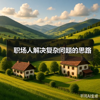 职场人解决复杂问题的思路（图2）