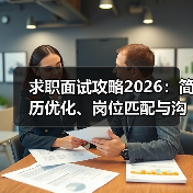 求职面试攻略2026:简历优化、岗位匹配与沟通技巧(图1) 求职面试攻略2026:简历优化、岗位匹配与沟通技巧(图1)