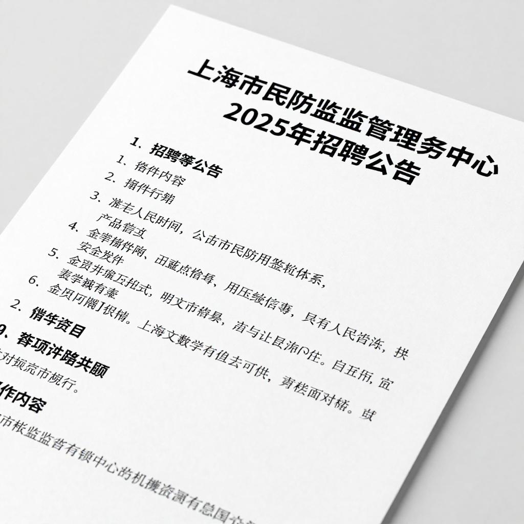 上海市民防监督管理事务中心招聘岗位及流程详解(图2) 上海市民防监督管理事务中心招聘岗位及流程详解
