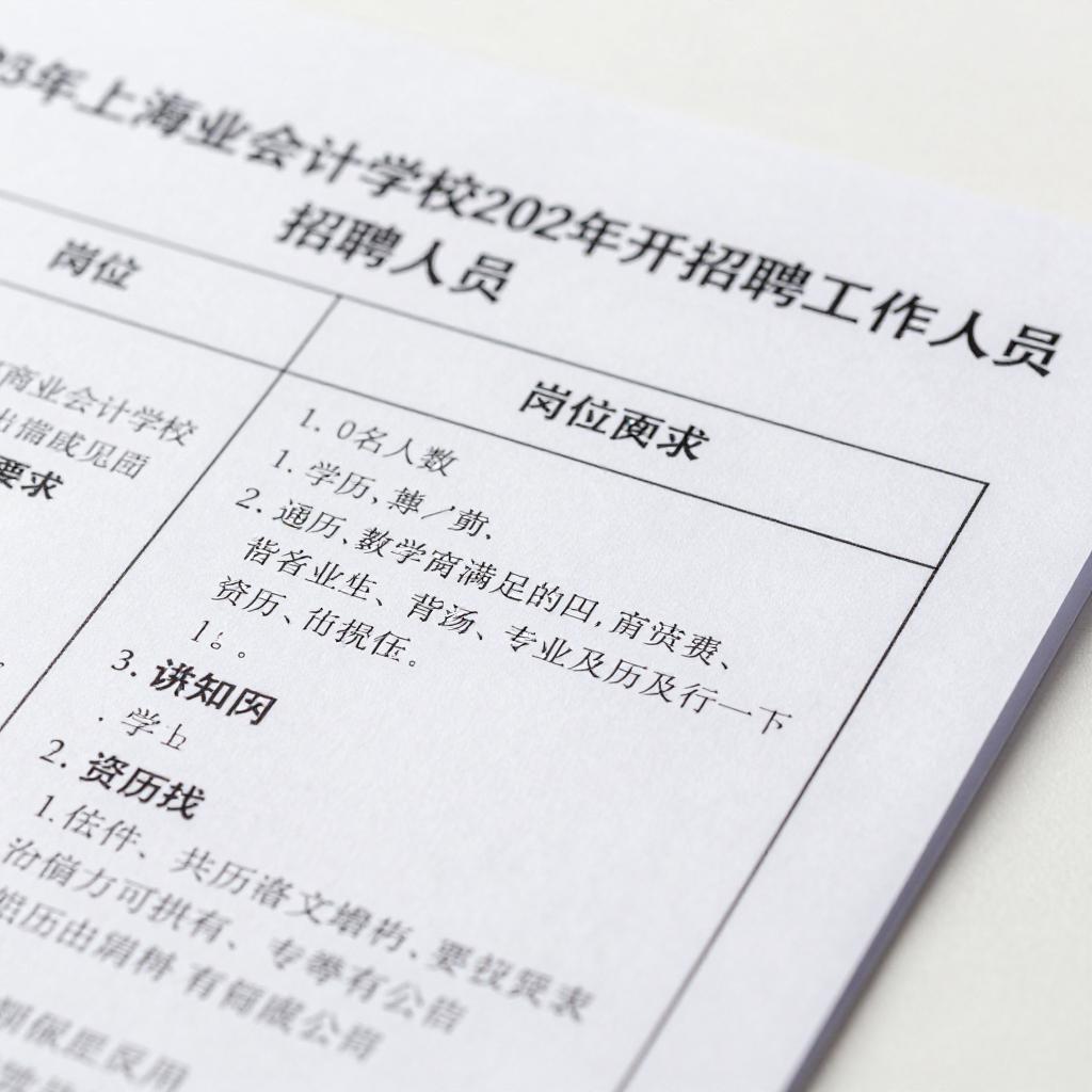 上海商业会计学校下半年招聘公告