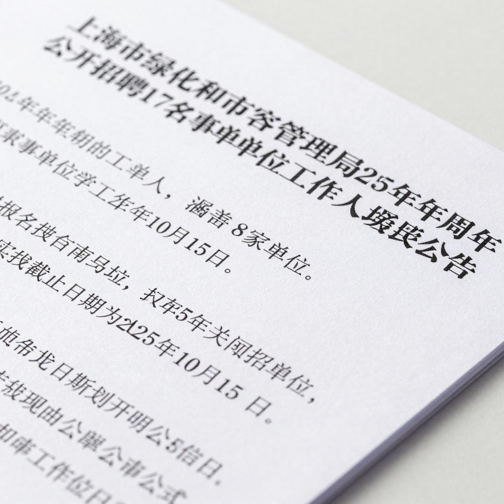 上海市事业单位招聘:绿化市容局2025岗位发布(图2) 上海市事业单位招聘:绿化市容局2025岗位发布