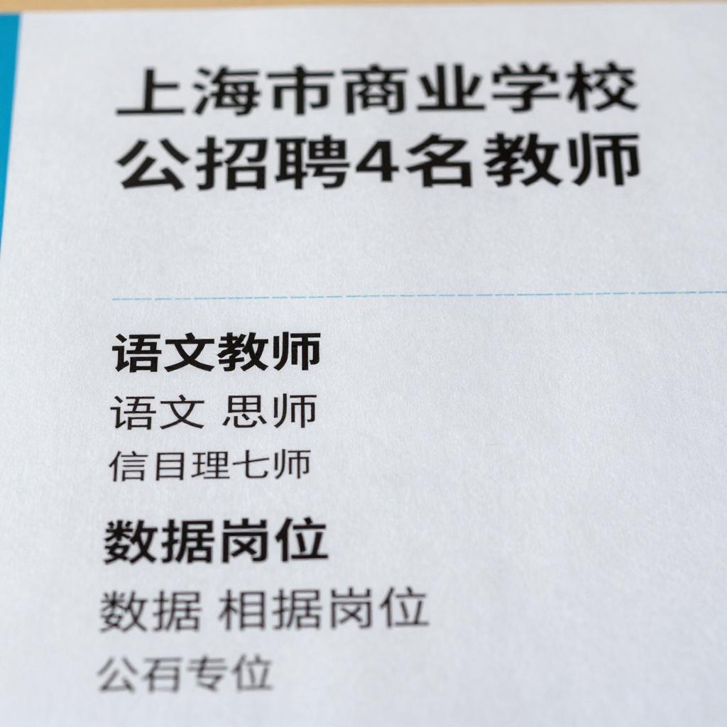 上海商业学校教师招聘公告(图2) 上海商业学校教师招聘公告