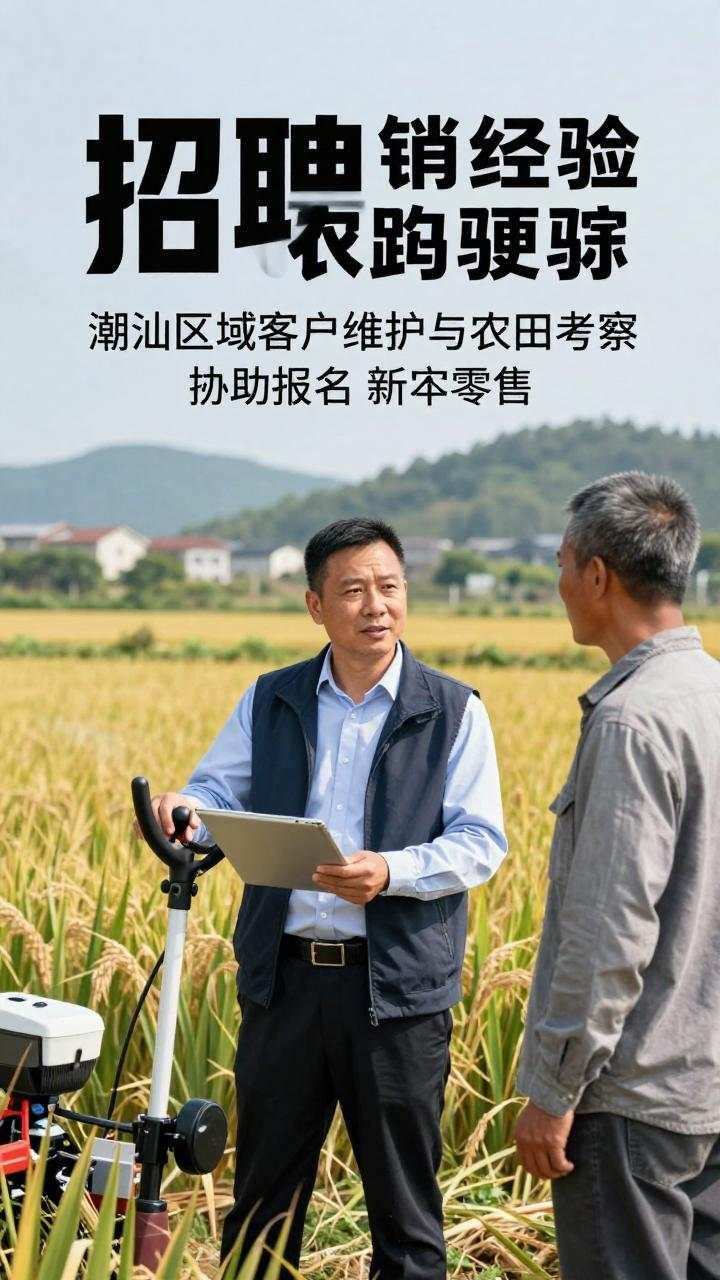 潮汕农资销售招聘,需驾驶证与农资经验(图1) 潮汕农资销售招聘,需驾驶证与农资经验